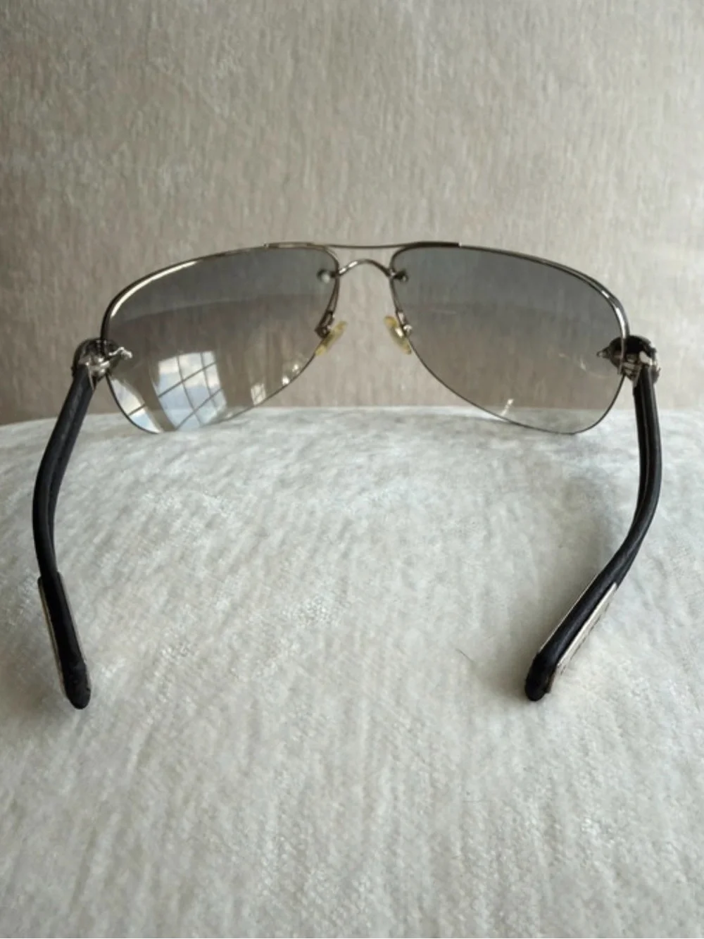 Chrome Hearts Men’s Rimless Sunglasses - Silver/Black